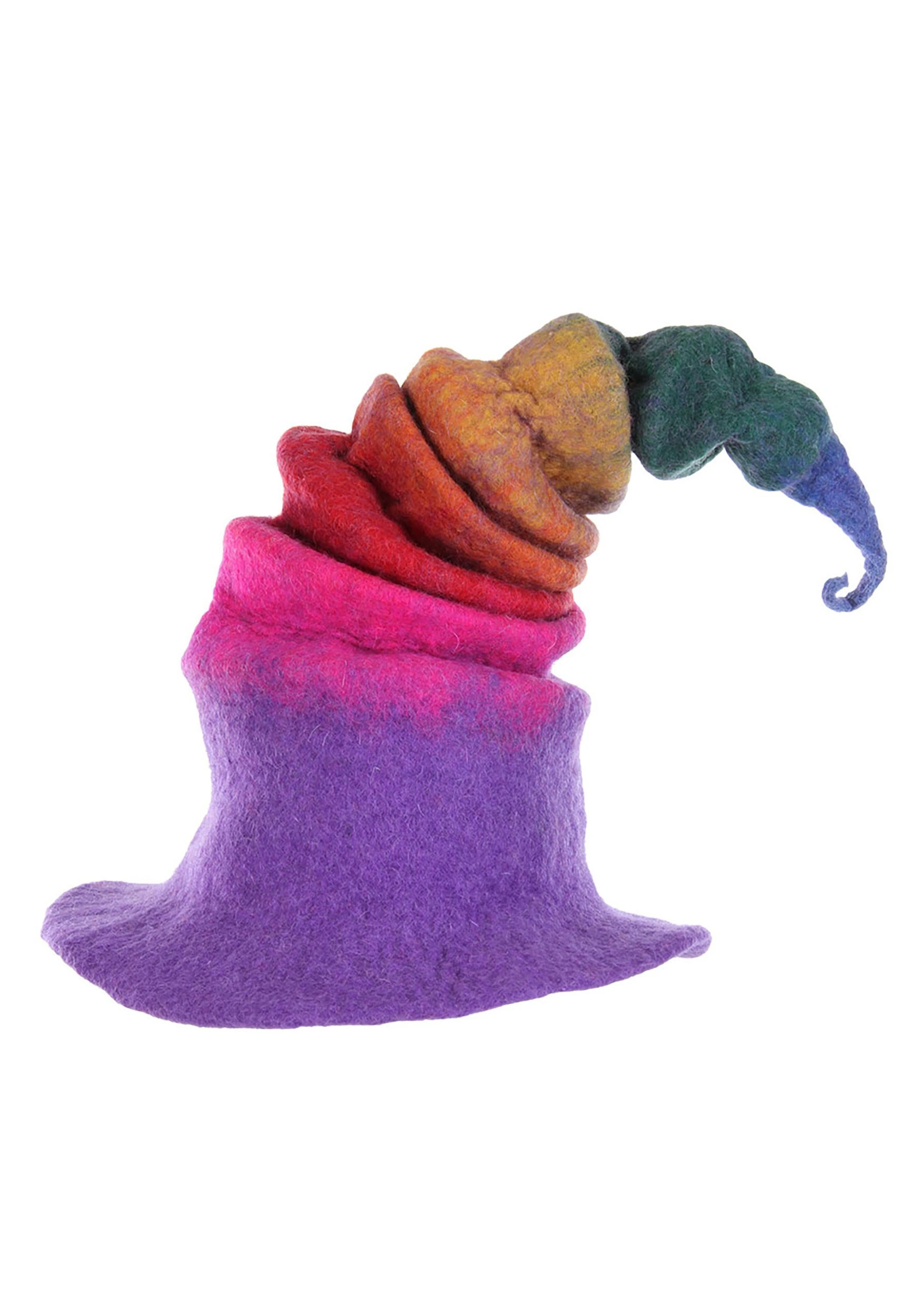 Adult Rainbow Borealis Heartfelted Witch Costume Hat 6 Adult Rainbow Borealis Heartfelted Witch Costume Hat - Image 6