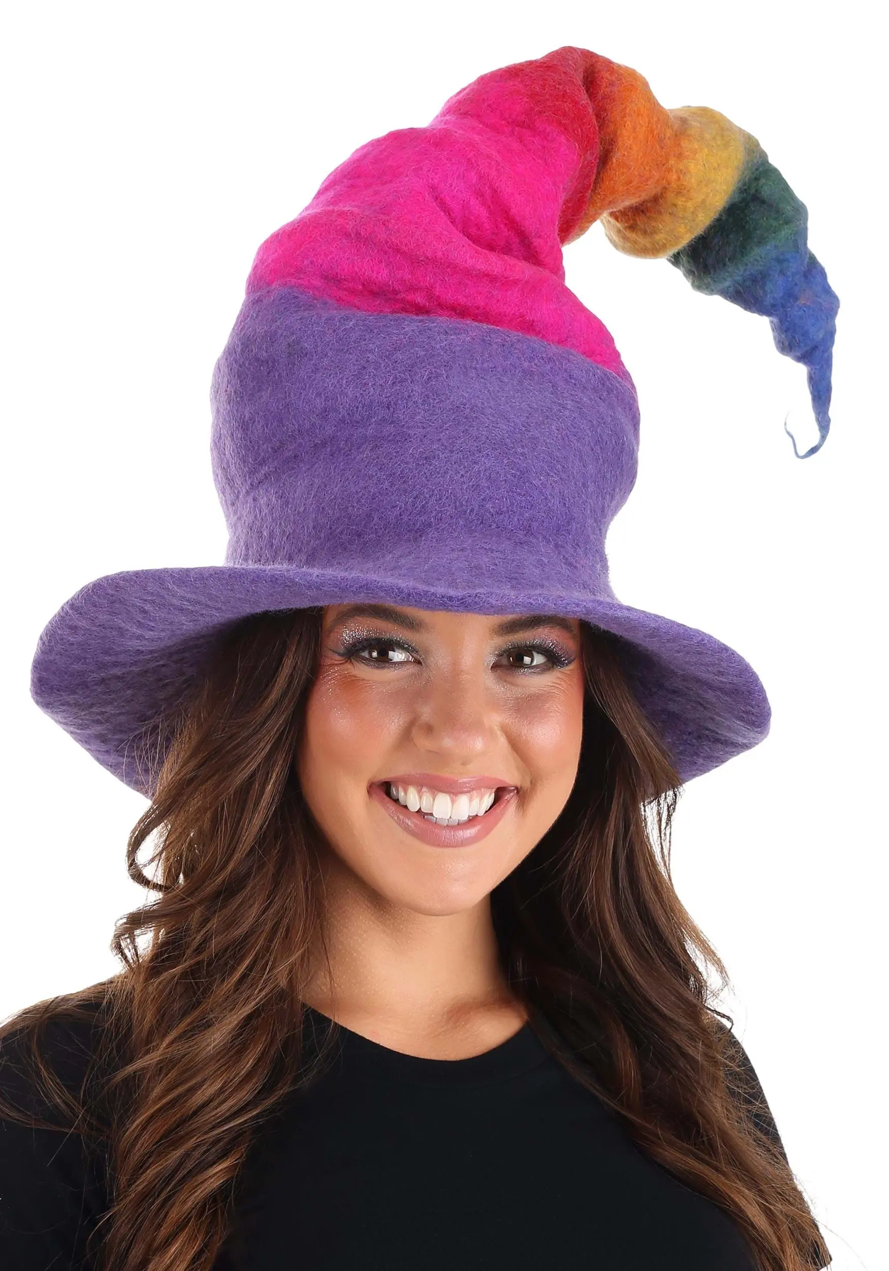 Adult Rainbow Borealis Heartfelted Witch Costume Hat 1 Adult Rainbow Borealis Heartfelted Witch Costume Hat