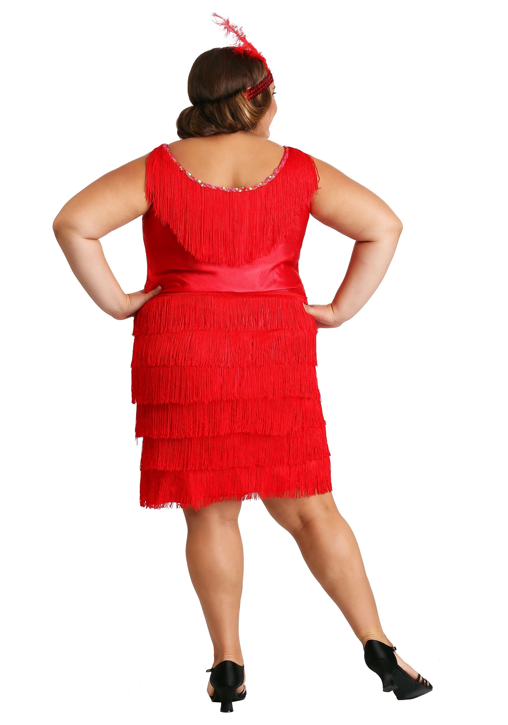 Red Plus Size Flapper Dress 2 Red Plus Size Flapper Dress - Image 2