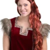 Women's Red Viking Wig