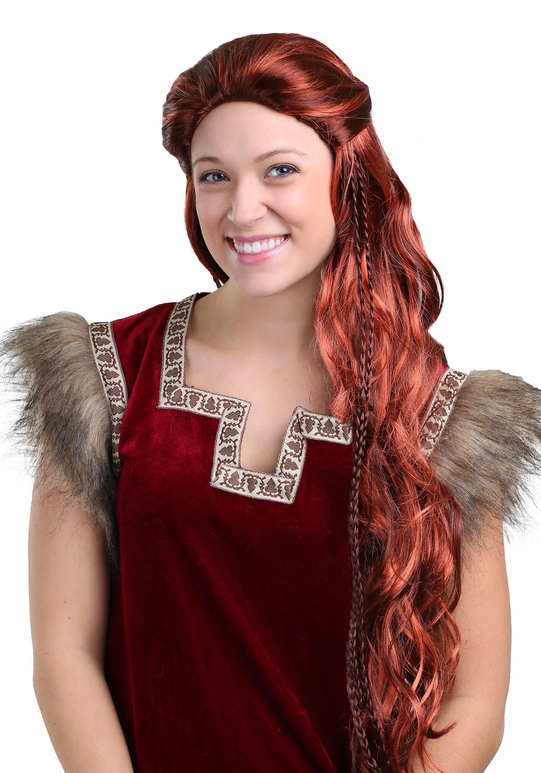 Women's Red Viking Wig 1 Women's Red Viking Wig