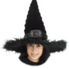 Ridged Witch Black Costume Hat