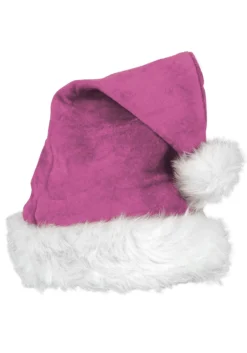 Deluxe Pink Velvet Santa Hat