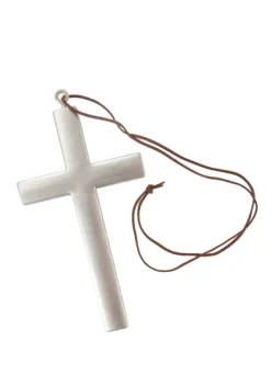 Silver Monk Cross Accessory