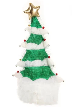 Springy White Christmas Tree Plush Hat -Fun Costumes Shop springy white christmas tree plush hat alt 2