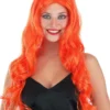 Long Wavy Orange Wig For Women