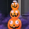 Jack-O-Lantern Stacked Inflatable Decoration