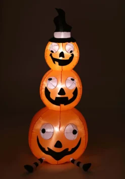 Jack-O-Lantern Stacked Inflatable Decoration -Fun Costumes Shop stacked jack o lantern inflatable decoration alt 1