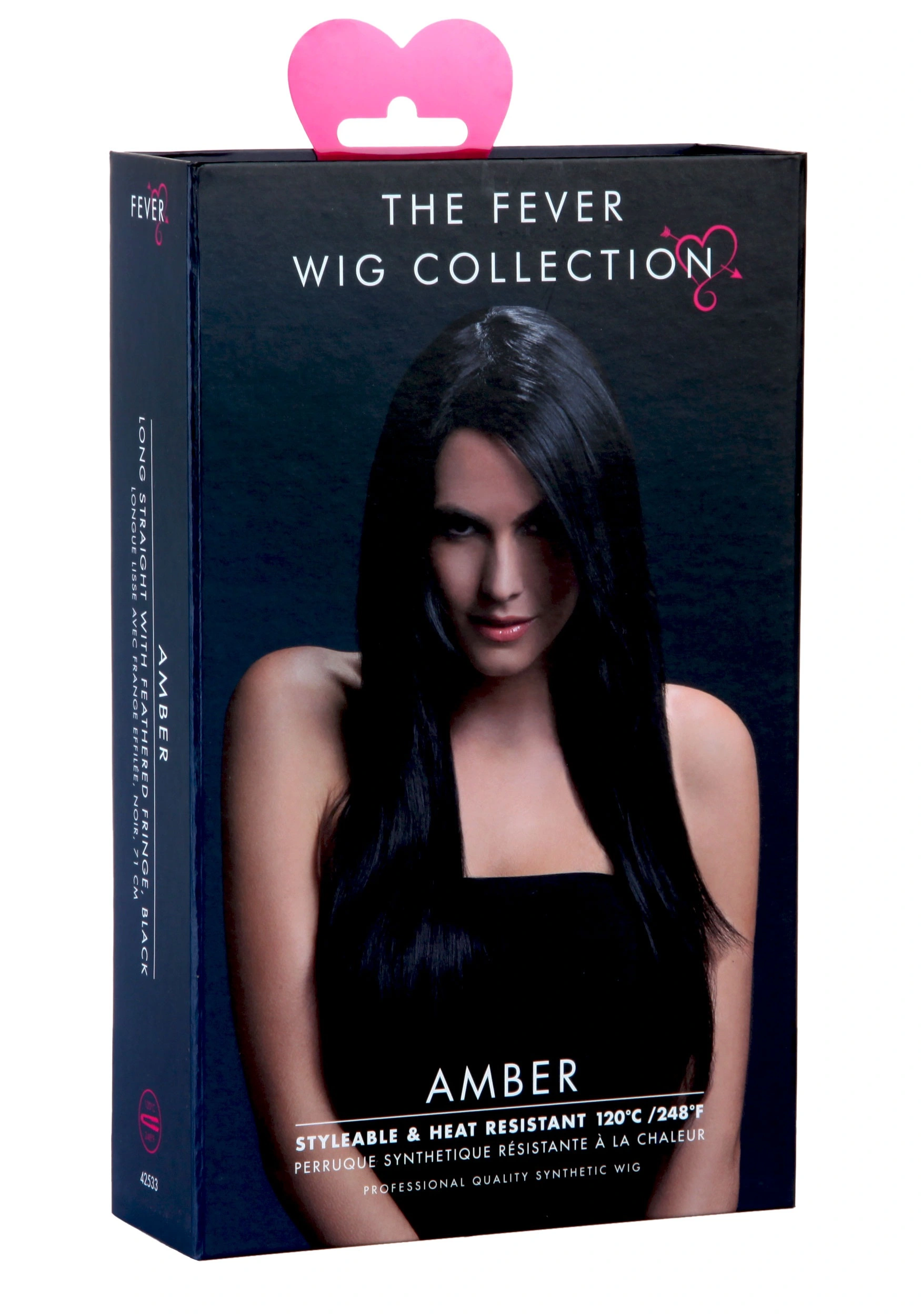 Smiffys Styleable Fever Amber Black Wig 2 Smiffys Styleable Fever Amber Black Wig - Image 2