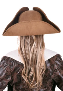 Suede Pirate Hat For Women -Fun Costumes Shop suede womens pirate hat alt 3