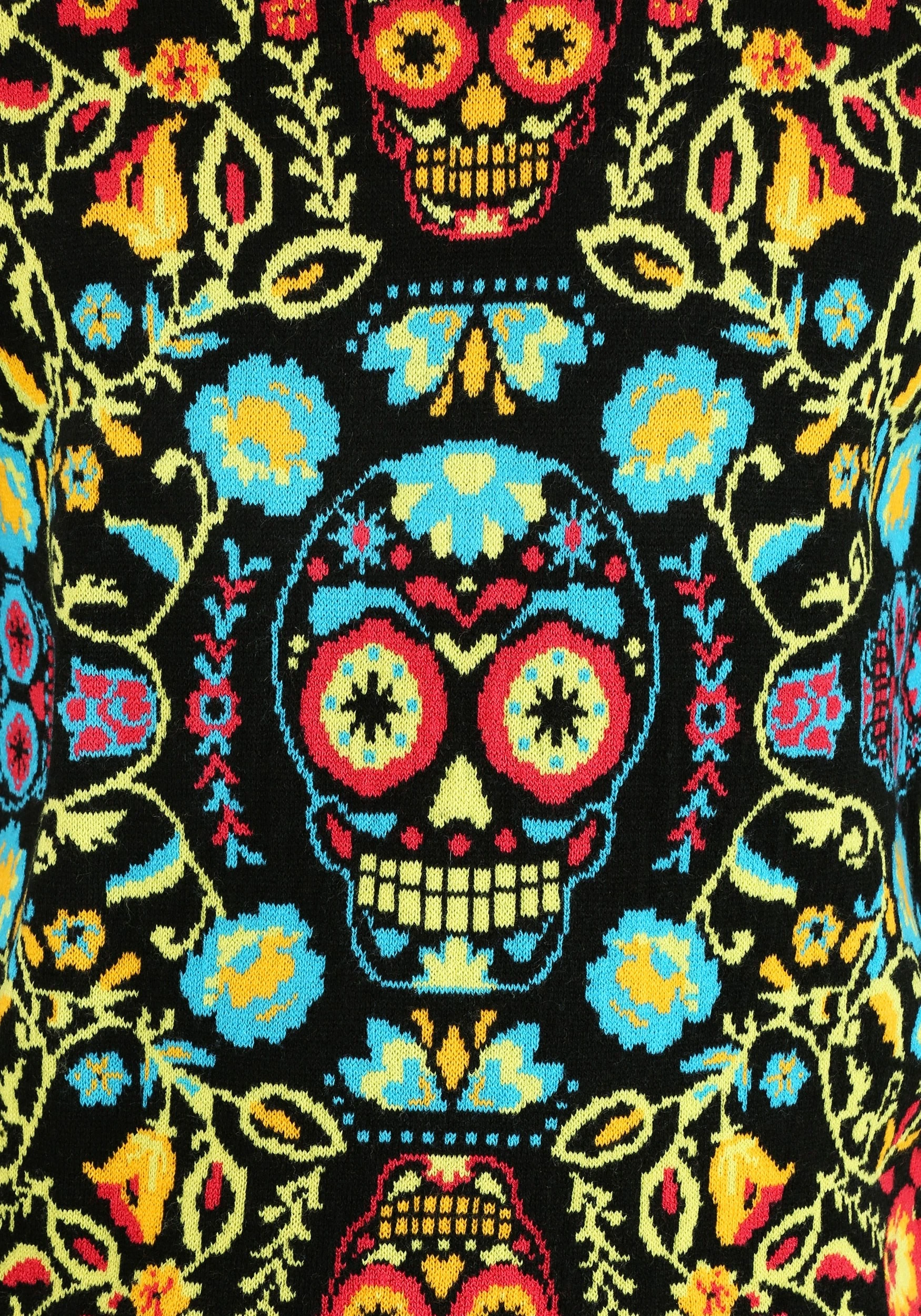 Sugar Skull Halloween Adult Sweater 9 Sugar Skull Halloween Adult Sweater - Image 9