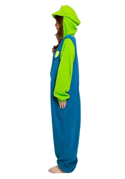 Super Mario Brothers Adult Luigi Kigurumi Costume -Fun Costumes Shop super mario brothers adult luigi kigurumi costume alt 3