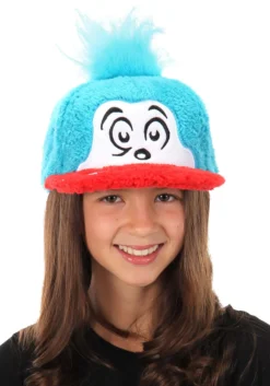 Dr. Seuss | Thing 1 Fuzzy Cap -Fun Costumes Shop thing 1 fuzzy cap alt 3