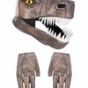 Jawesome Velociraptor Costume Hat & Gloves Set