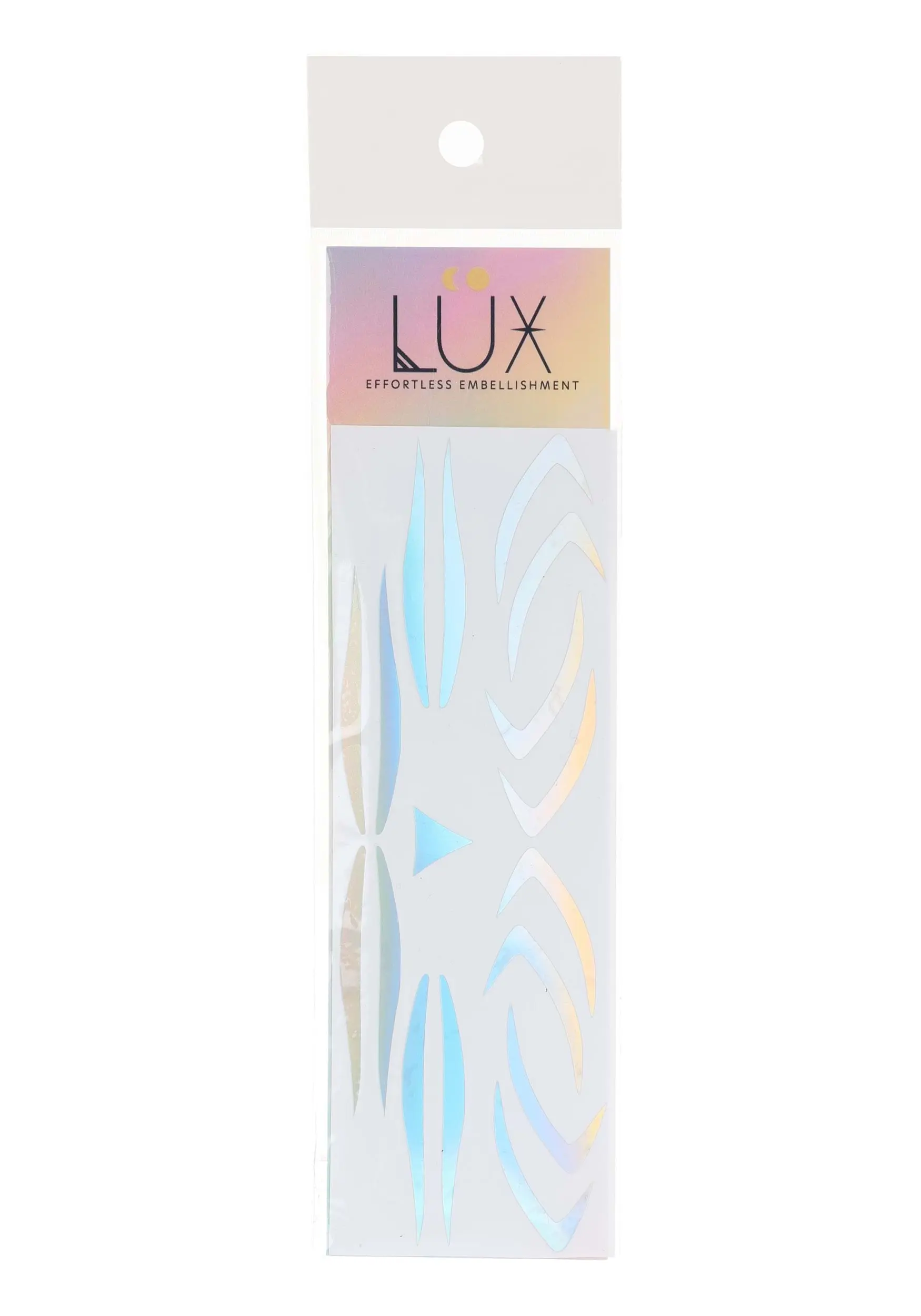 Lux Rainbow Chrome Vibe Checks Holographic Face Decals 2 Lux Rainbow Chrome Vibe Checks Holographic Face Decals - Image 2