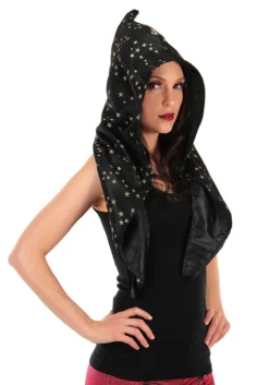 Wizard Alchemy Hood Black And Stars