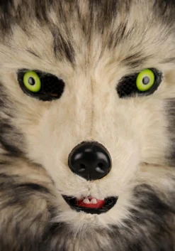 Wolf Mask With Mouth Mover For Adults -Fun Costumes Shop wolf mouth mover mask alt 5