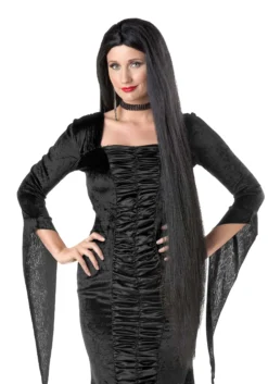 40" Long Black Wig For Women