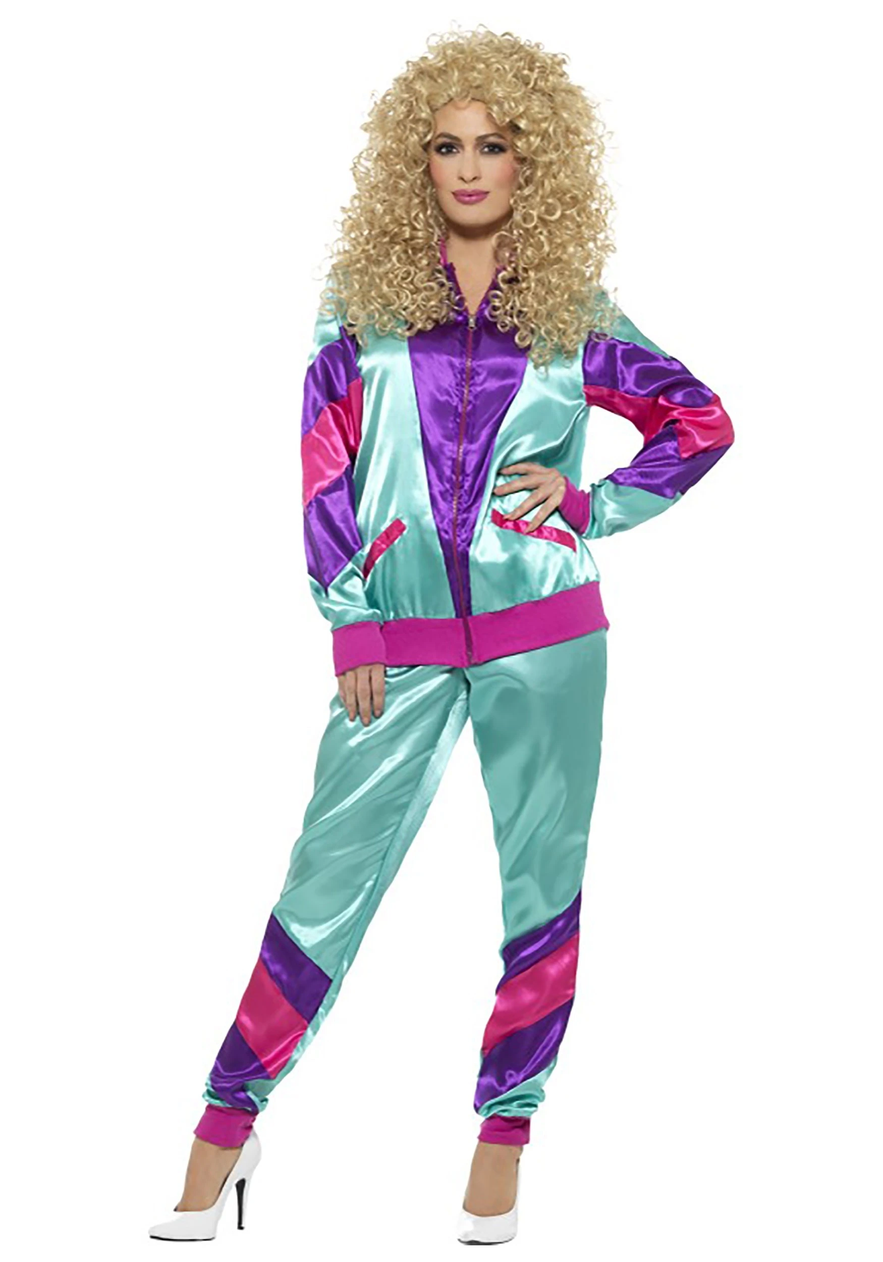Smiffys Ladies 80's Tracksuit Costume 1 Smiffys Ladies 80's Tracksuit Costume