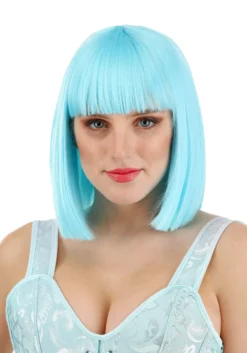 Bright Blue Bob Wig For Women