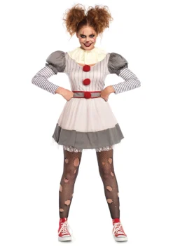 LEG AVENUE Creepy Clown Adult Costume