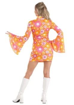 Far Out Flower Costume Dress For Women -Fun Costumes Shop womens far out flower dress costume alt 4