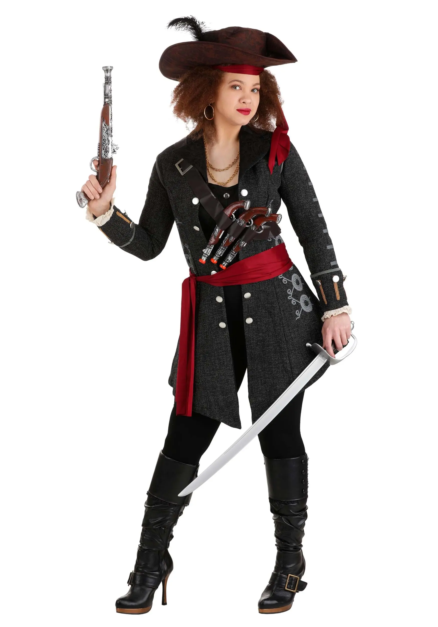 Women's Fearless Pirate Costume 2 Women's Fearless Pirate Costume - Image 2
