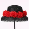 Floral Black And Red Women's Hat