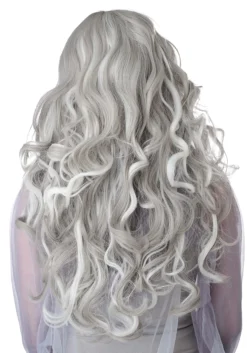Gray Glow In The Dark Women's Wig -Fun Costumes Shop womens gray glow in the dark wig alt 3