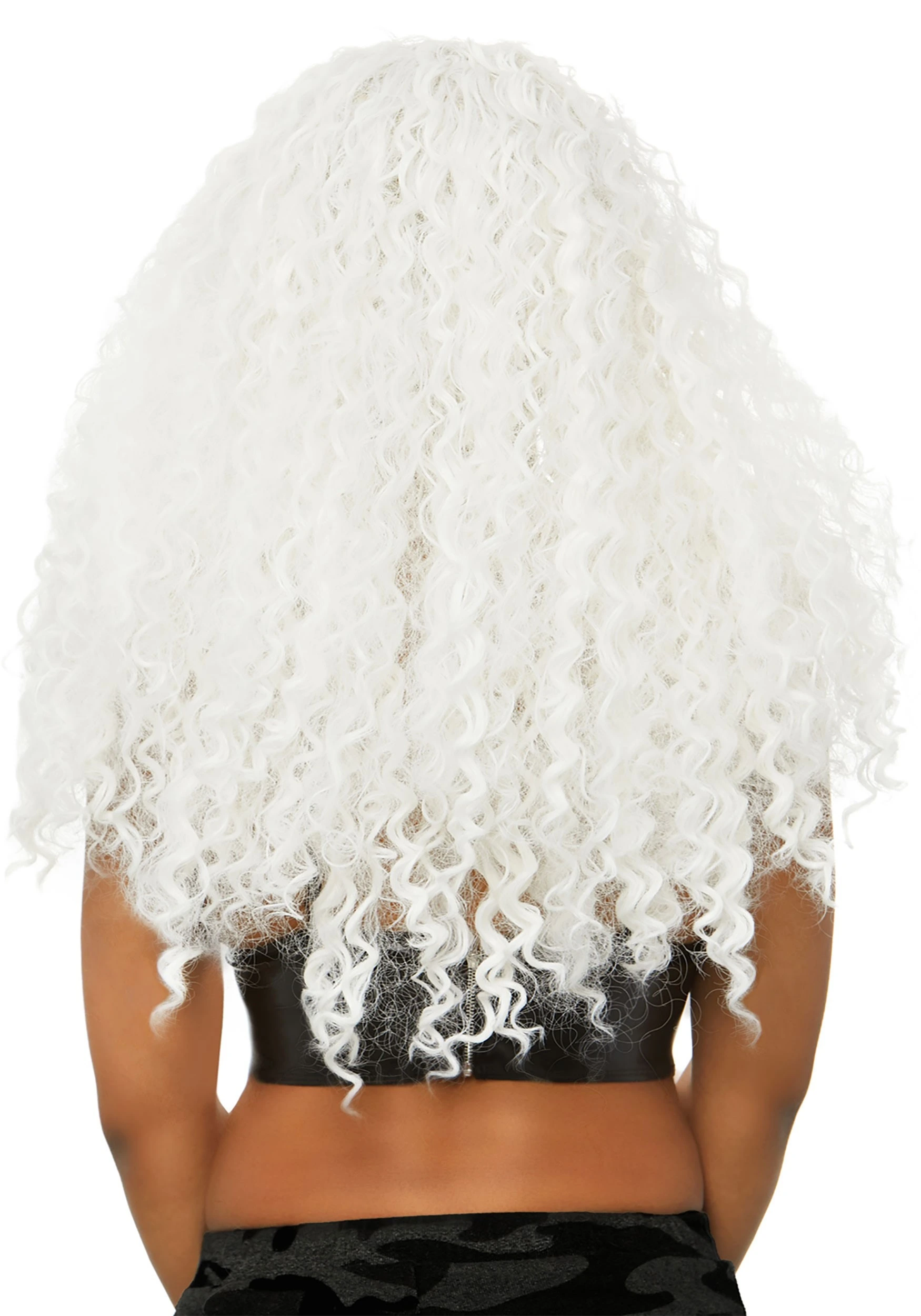 LEG AVENUE Curly Long Women's White Wig 2 LEG AVENUE Curly Long Women's White Wig - Image 2
