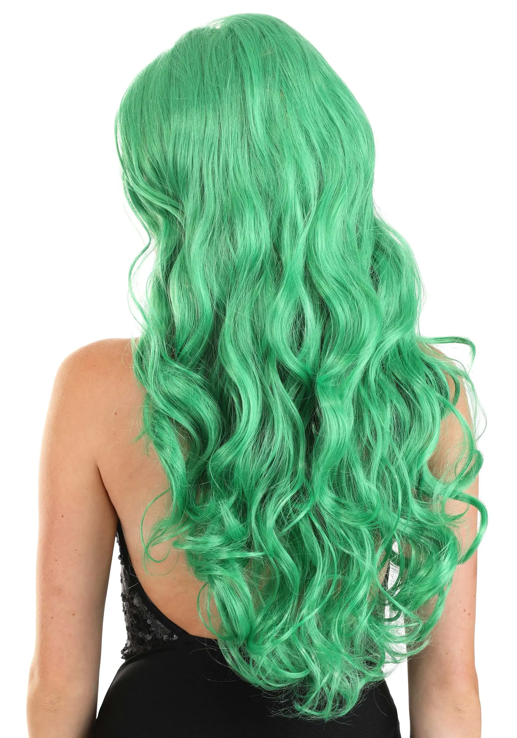 Long Wavy Green Wig For Women 2 Long Wavy Green Wig For Women - Image 2