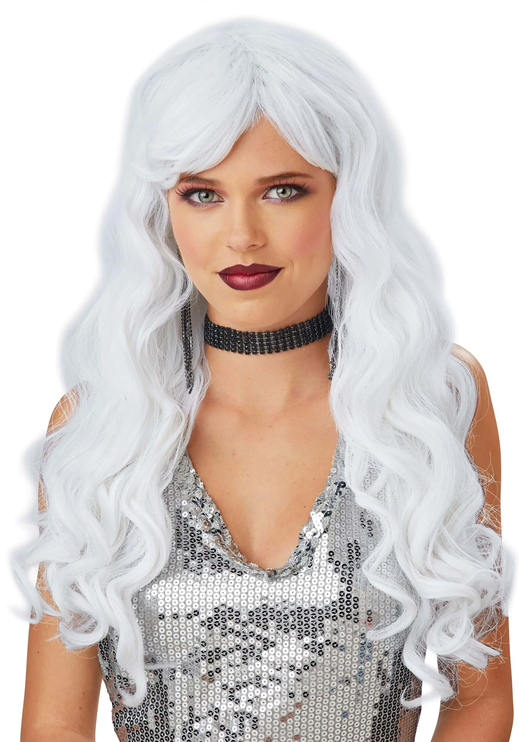 Long White Wavy Wig For Women 1 Long White Wavy Wig For Women