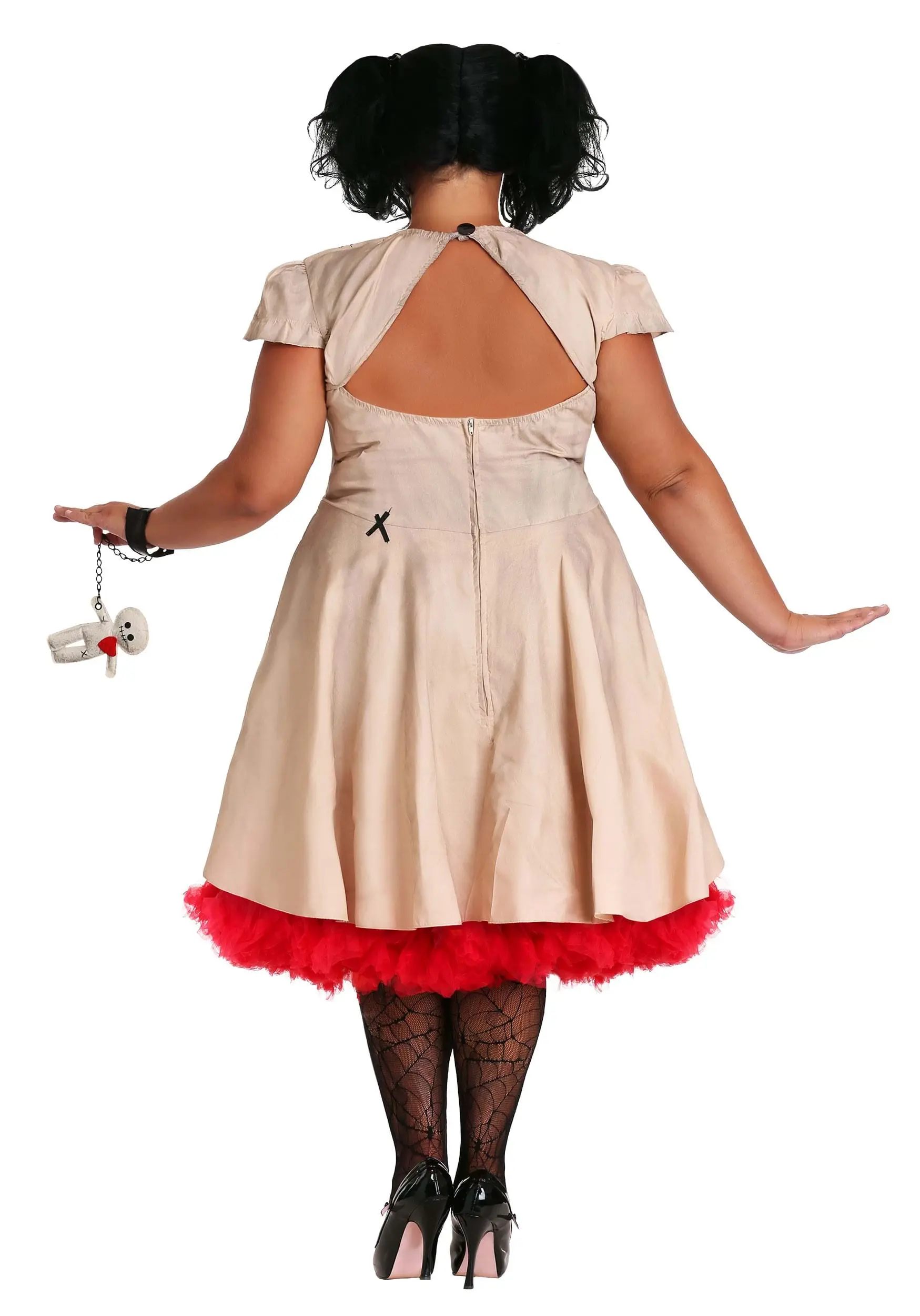 Women's Plus Size Voodoo Doll Costume 2 Women's Plus Size Voodoo Doll Costume - Image 2