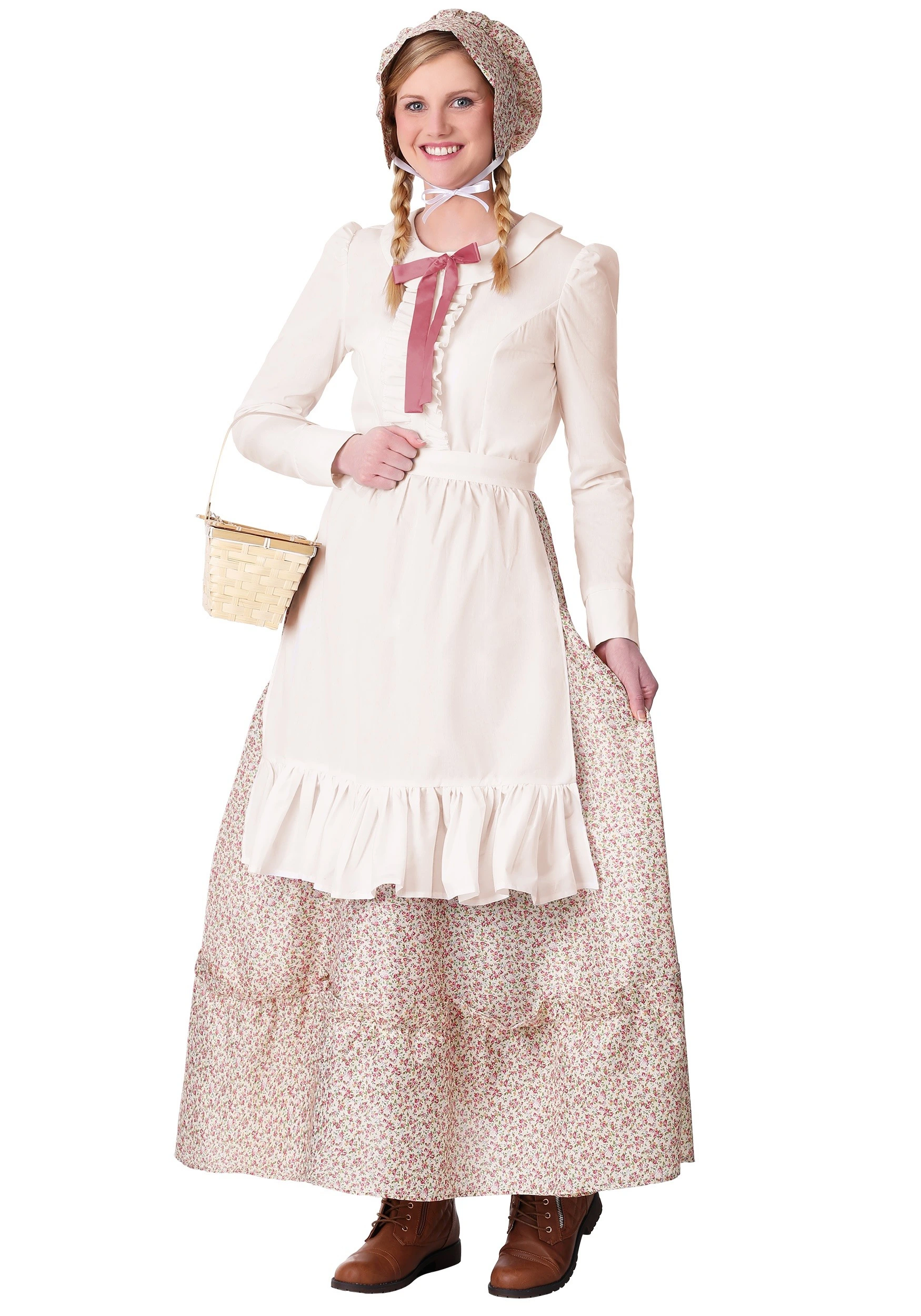 Women's Prairie Pioneer Costume 1 Women's Prairie Pioneer Costume