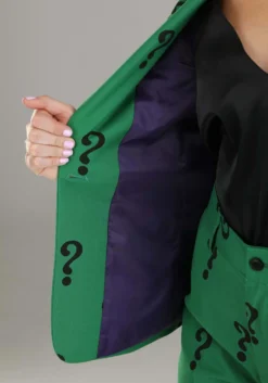 Women's Green Riddler Blazer 7 Women's Green Riddler Blazer -Fun Costumes Shop womens riddler blazer alt 3
