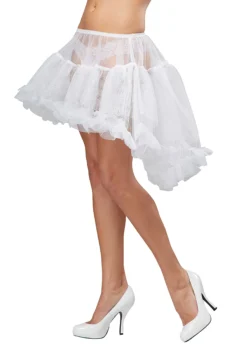 Womens White High Low Petticoat