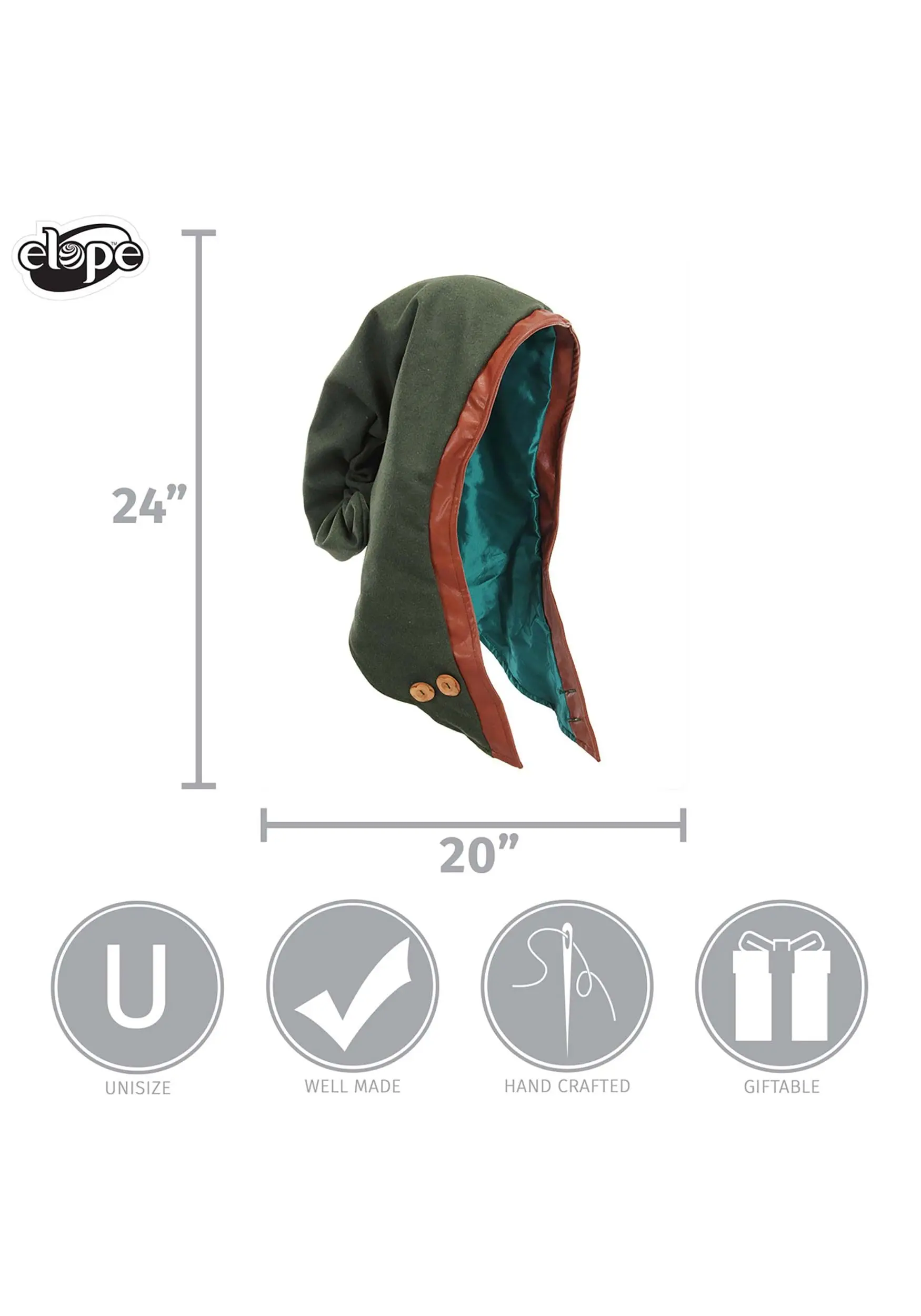 Woodland Elf Plush Costume Hood 6 Woodland Elf Plush Costume Hood - Image 6