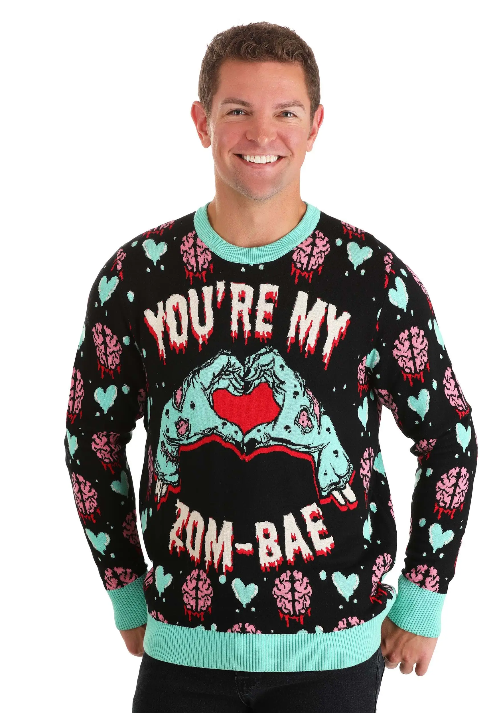 You're My Zom-Bae Valentines Day Adult Sweater 8 You're My Zom-Bae Valentines Day Adult Sweater - Image 8