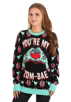 You're My Zom-Bae Valentines Day Adult Sweater 17 You're My Zom-Bae Valentines Day Adult Sweater -Fun Costumes Shop youre my zom bae valentines day sweater alt 12